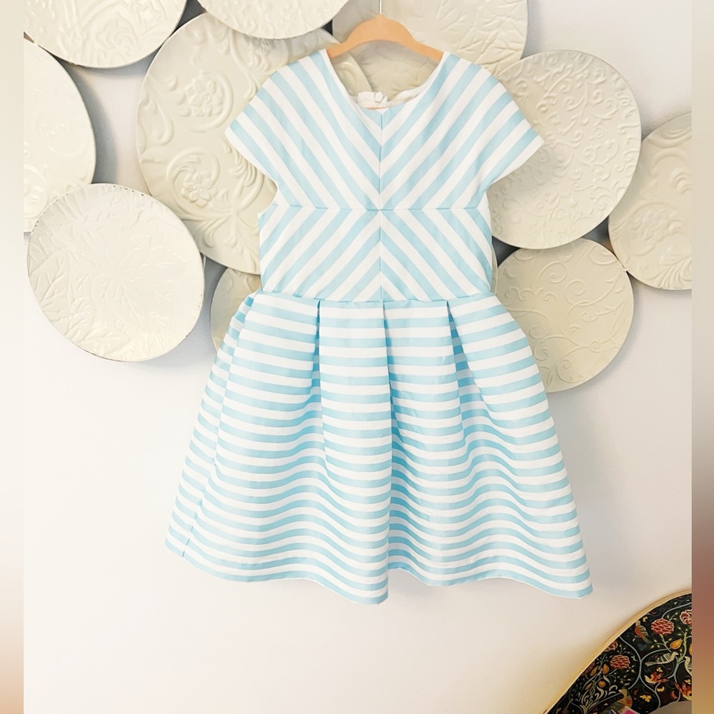 Jacadi Paris Striped Girls Dress Size 8
